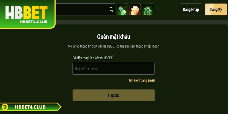 Quên mật khẩu là sự cố thường gặp khi đăng nhập Hbbet