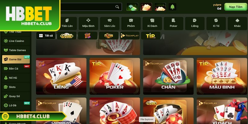 Game bài Hbbet đưa người chơi vào không gian trải nghiệm phong phú
