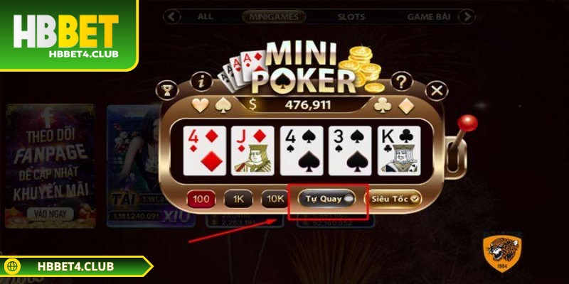 Mini poker luôn là huyền thoại không thể bỏ qua