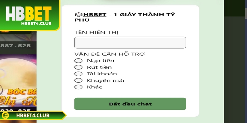 Liên hệ Hbbet bất cứ khi nào gặp trục trặc