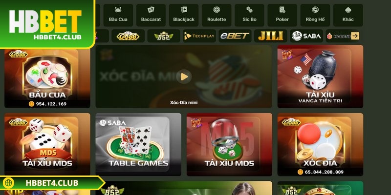 Table game Hbbet mở ra hành trình trải nghiệm đậm chất chiến lược